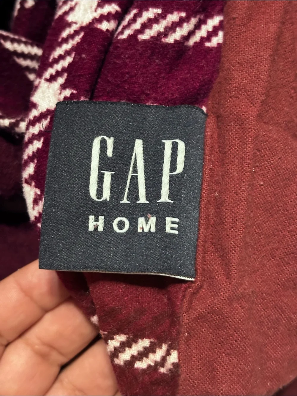 Full/Queen Gap Home Burgundy Duvet Cover Set